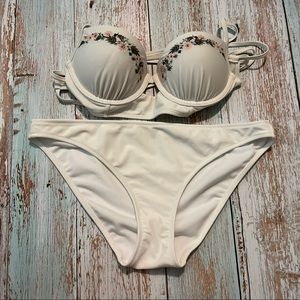 Abercrombie and fitch embroidered bikini